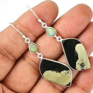Fools Gold! Natural Pyrite Magnetite Solid Silver